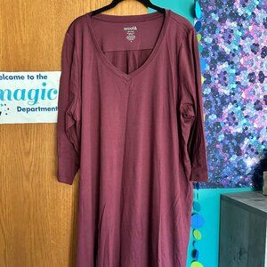Wool& Willow dress, size 2X, burgundy